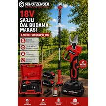 Germany 8011h 2 Metre Teleskopik Kol Uyumlu Şarjlı Dal Budama Makası 30mm 2 Bataryalı Set