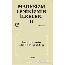 Marksizm Leninizmin İlkeleri Cilt 2 Kapitalizmin Ekonomi Politiği- Yar Yayınları