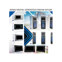 3 Daire Nts 2001-b 4,3'' Görüntülü Diafon Beyaz-8004 Tuş Takımlı Şifreli+geçişli Zil Panelli Set