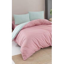 Colorpool Softly Pudra-Su Yeşili Çift Kişilik Nevresim Takımı Pudra