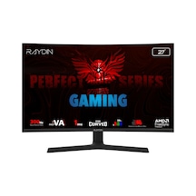 Raydın Eg27rfa-300hz, 27&quot , 1ms, 300hz, Full Hd, 2xhdmı, Dp, Hoparlör, Va Led, R1500 Curved, Yükseklik Ayarlı Ayak, Frameless, Freesync Gaming Monitör