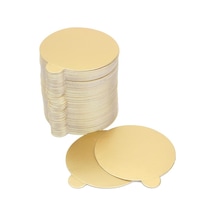 Turta Mendili / Pasta Altlığı Gold -altın Düz Kenarlı Kalın Yuvarlak 26 Cm 10 Adet Altın