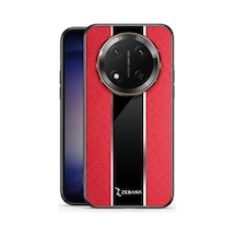 Honor Magic 7 Lite  Kılıf Premium Deri Kılıf Kırmızı