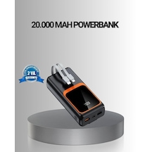 Powerbank 20000 Mah Yüksek Kapasiteli Ve 22.5w Hızlı Şarj Destekli Siyah