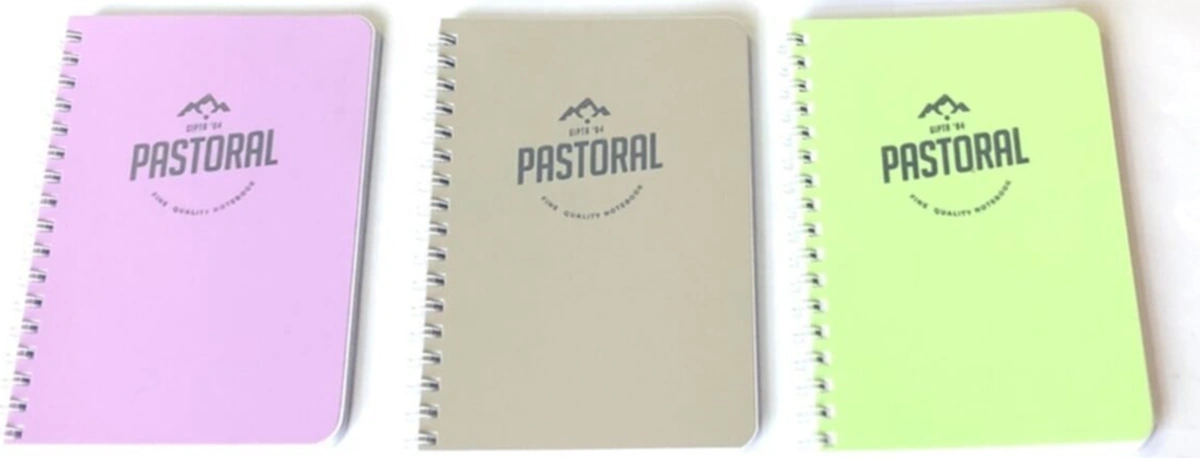 Pastoral Spiralli Plastik Kapak Bloknot 10x14 80 Yaprak Çizgili 3'lü Karma