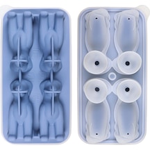 3d Labrador Buz Küpü Kalıbı Silikon Köpek Şeklinde Buz Küpü Tepsisi 4 Delikli Tekrar Kullanılabilir Buz Kalıpları Kokteyl Viski İçin