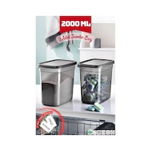Nandy Home Jumbo Boy Tablet + Deterjan Saklama Kabı 2'li Set Antrasit 2000 ML