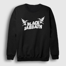 Presmono Unisex Logo Black Sabbath Sweatshirt Siyah Presmono Unisex Logo Black Sabbath Sweatshirt Siyah