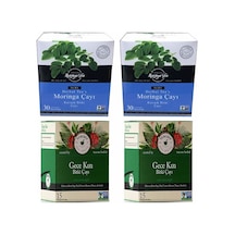 Nurs Herbal Tea Moringa Karışık 2 x 30'lu + Teacare Gece Kızı Bitki Çayı Süzen Poşet 2 x 15'li