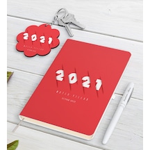 Kişiye Özel 2022 Mutlu Yıllar Beyaz Defter Kalem ve Anahtarlık He N11.1078 Beyaz