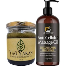 Gizmur Store Anti-cellulite Massage Oil 240 Ml Selülitlere Karşı Yağı + Yağyakan Macunu Zayıflatmaya Macun 250 Gr
