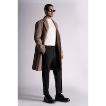 Beli Yarım Lastikli Chino Slim Fit Crop Pantolon Siyah Siyah
