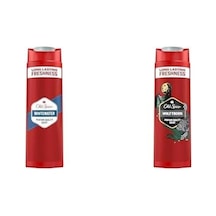 Old Spice Whitewater Erkekler İçin Duş Jeli Ve Şampuan 400 Ml Ve Old Spice Wolfthorn Erkekler İçin Duş Jeli Ve Şampuan 400 Ml Açık Mavi