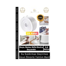 Premium Su Geçirmez Sızdırmaz Dayanıklı Lavabo Pvc Kenar Küf Önleyici 3.2m 20 Adet İzolasyon Bant
