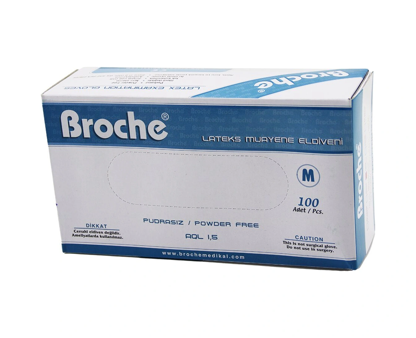 Broche M Pudrasız Muayene Eldiveni 100lü