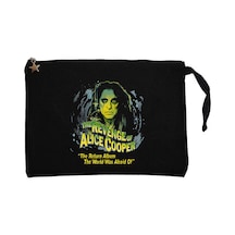 Alice Cooper The Revenge Of Face Siyah Clutch Astarlı Cüzdan / El Çantası