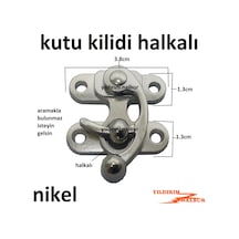 4 Adet Kutu Kilidi Halkalı Büyük Boy Nikel Sandık Kilidi Hobi Kil
