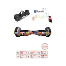 Citymate Elektrikli Kaykay Hoverboard Bluetooth Hoparlörlü 6.5 İnç Grafiti D11 +Çanta