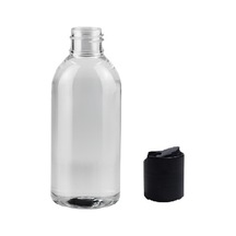 100ml Pet Şeffaf Şişe Disctop Kapak, 24 Adet, Dezenfektan Şişesi, Kozmetik Şişe, Şampuan Şişesi, Plastik Şişe, Aroma Şişesi Şeffaf