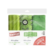 Çok Amaçlı Mikrofiber Temizlik Bezi 3'lü Ekonomik Paket, Yağ & Kir Sökücü, İz Bırakmaz, Eks Çok Renkli