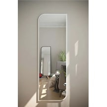 Nice Boy Aynası 120x40 Konsol Aynası, Dresuar Aynası, Asimetrik Ayna 120 X 40 Beyaz Anthomeno8b Beyaz