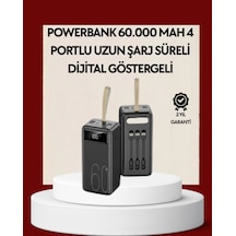 4 Çıkışlı Hızlı Şarj Destekli Powerbank Siyah