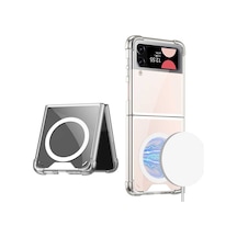 Galaxy Z Flip 4 Kılıf Airbagli Kıpta Anti Shock Magsafe Kılıf
