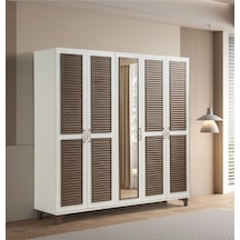 Pema Home Toprak %100 Mdf 5 Kapaklı Dolap Gardırop