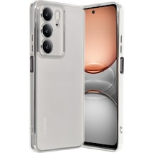 Realme C75 4g Uyumlu Kılıf Lensli Silikon - Gümüş