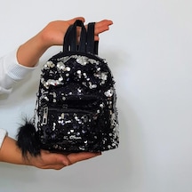 Fiyra Crn Siyah Pullu Kız Çocuk Sırt Çantası 16cmx20cmx10cm Siyah