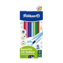 Pelikan Silgili Kuru Boya Kalemi 12li Kutu 124-Pembe