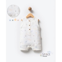 By Bubbles Yazlık Muslin Gezegen Basic Tulum Ekru