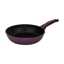 Çizilmez Büyük Döküm 2.6 Litre 26 CM Mor Kulplu Tava