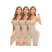 Mood Agenda Kadın İnce Askılı Tam Boy Korse Ten Rengi 3 Adet Ten Rengi