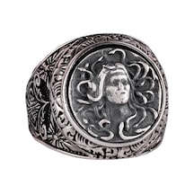Yunan Mitolojisi Yüzüğü - Medusa Yüzüğü - 925 Ayar Gümüş Yüzük Gümüş