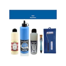Banyo Mutfak - Multi H - 037 R Mavi 500 Ml Parlak Yüzey Ast 250 Ml Taş Vernik Mat 250 Ml Saten Rulo Set Royal Mavi
