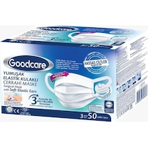 Goodcare Maske 10Lu Kalın Lastikli 24 x 10'lu Beyaz