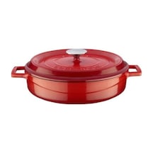 Lava Trendy Döküm Yayvan Sığ 28 CM Tencere Kırmızı