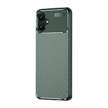 Galaxy  Uyumlu  A06 Kılıf Auto Focus Karbon Kapak - Koyu Yeşil