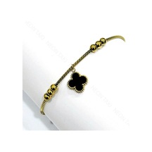 Van Figürlü Ve Topçuk Zincirli, Paslanmaz Çelik Halhal 11, Altın Renk Altın