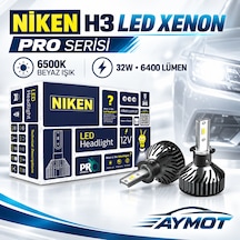 Niken H3 Pro Serisi Led Xenon Far Ampulü 6500k Güçlü Beyaz Işık -