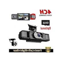 Pazly 360 4 Kanallı Araç Kamerası - 1080p Ön 720p Sol Sağ Arka Gece Görüşlü 4 Lensli