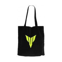 Yamaha Neon Logo Siyah Fermuarlı Bez Çanta Gabardin