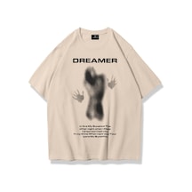 Flood Of Style Unisex Dreamer Tshirt Taş Gri