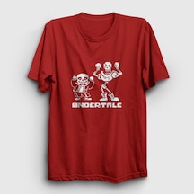 Presmono Unisex Sans Papyrus Undertale T-shirt Kırmızı