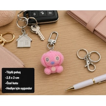 Pembe Peluş Charm Anahtarlık Sevimli Çanta Ve Anahtar Aksesuarı Hediye Seçeneği