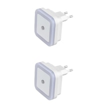 Ct-9500 Led Gece Lambası Fotoselli Led Otomatik Yanan 2 Adet(524563326) Beyaz