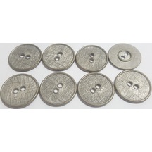 8 Adet 2.2 Cm. Metalgri Düğme