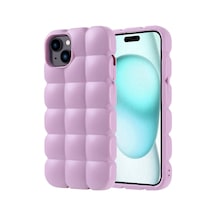 Apple Uyumlu iPhone 15 Plus Kılıf Parlak Esnek Silikon Dom Dom Kapak