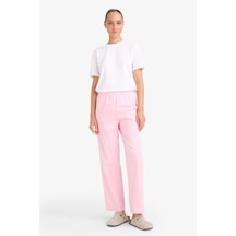Defacto Regular Fit Uzun Poplin Pijama Altı F9835ax25aupn186 Pembe-pn186